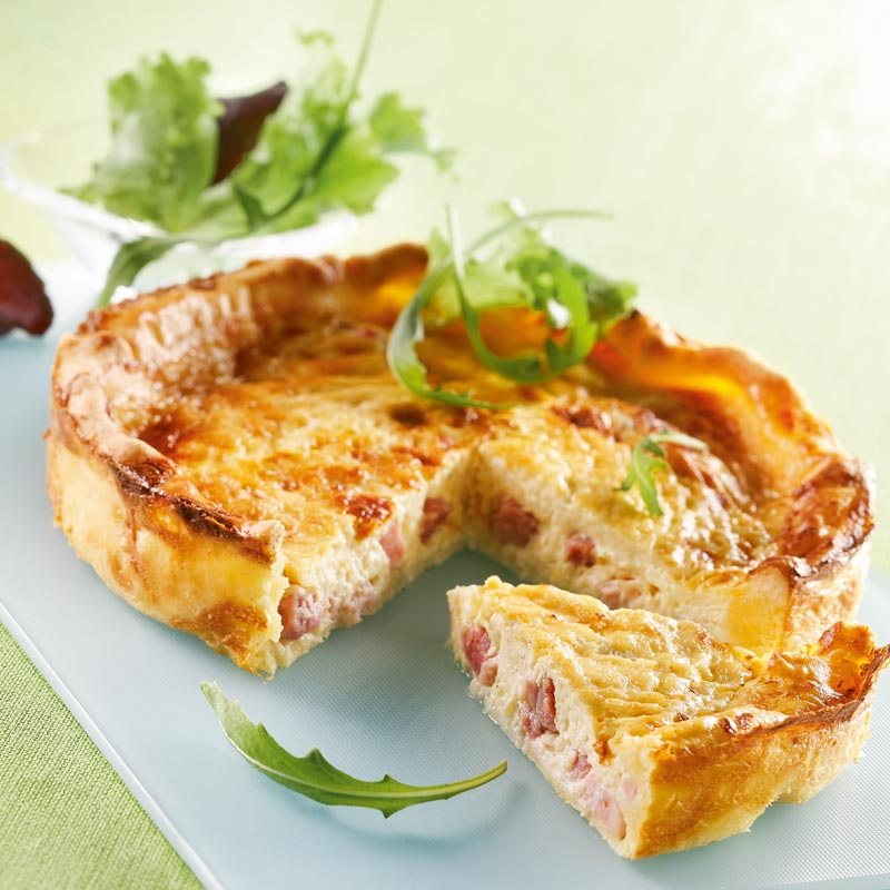 Traditionell Quiche Lorraine