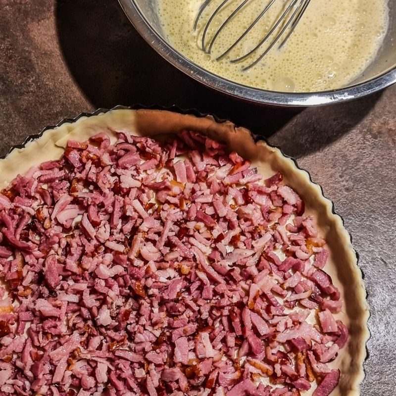 Traditionell Quiche Lorraine