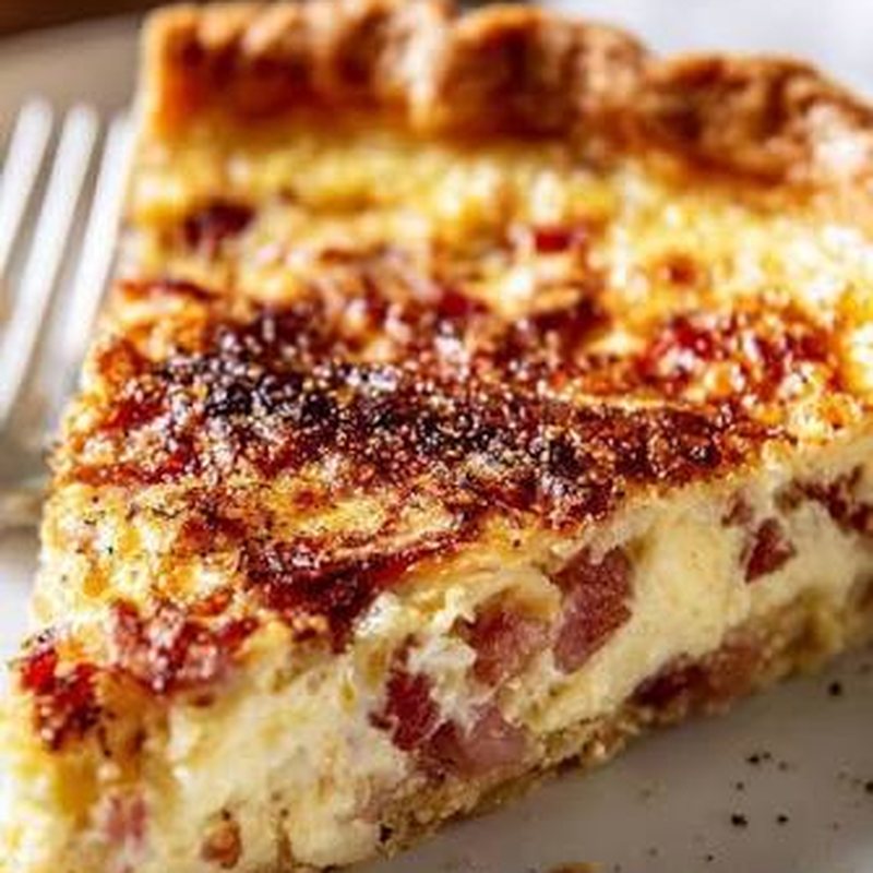 Traditionell Quiche Lorraine